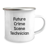 Gifts for Crime Scene Technician, Funny Mugs for Men, Christmas Unique Gifts from Family, 'Future Crime Scene Technician' Camping Mug - Image 2